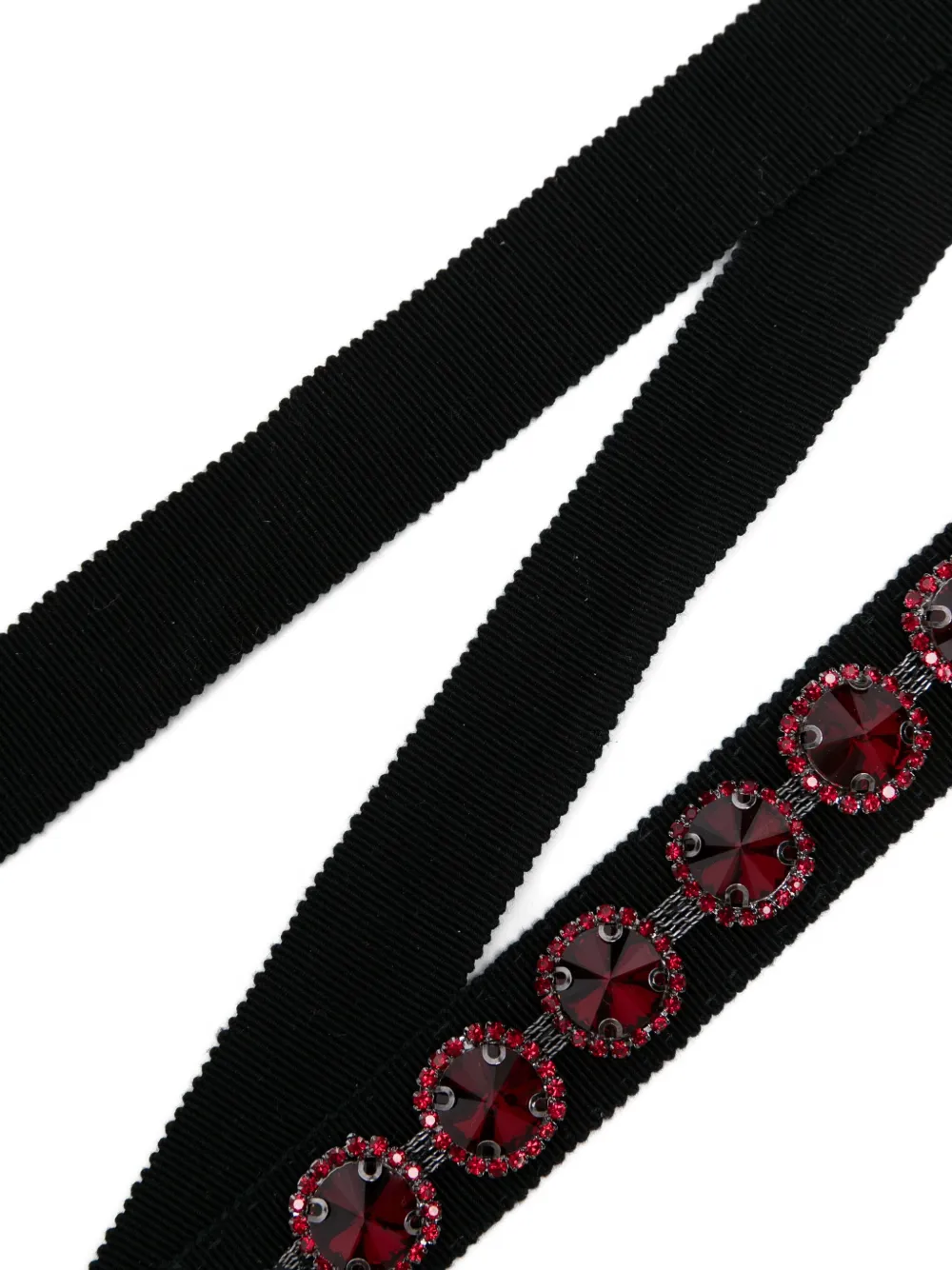 Parlor Crystal-embellishment Belt In Black
