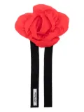 Parlor rose-shaped ribbon choker necklace - Red