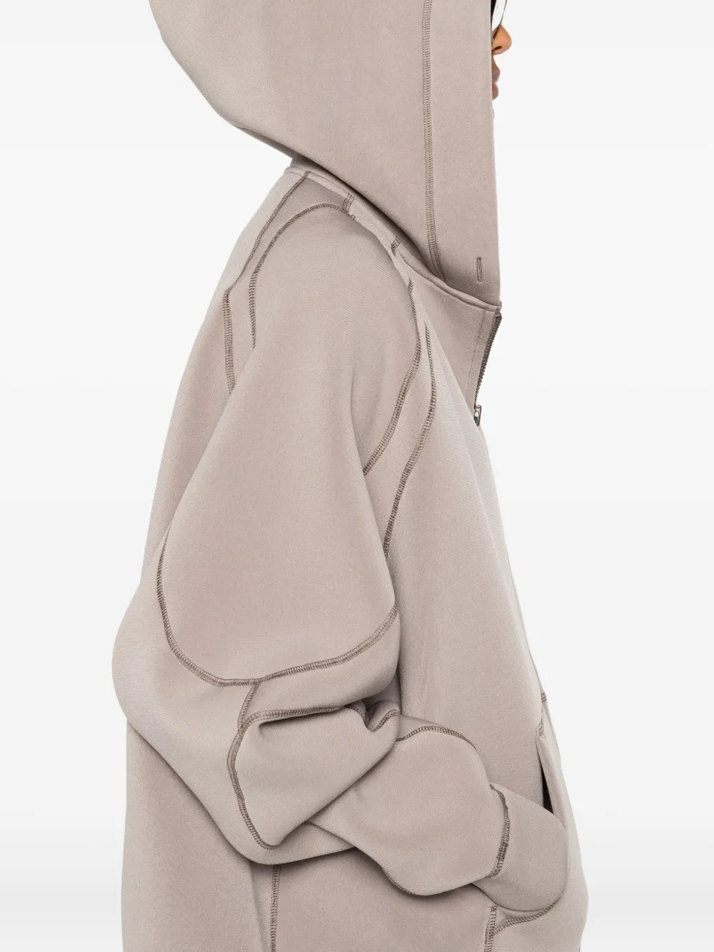 Ottolinger Jack met capuchon en contrasterende stiksels Beige