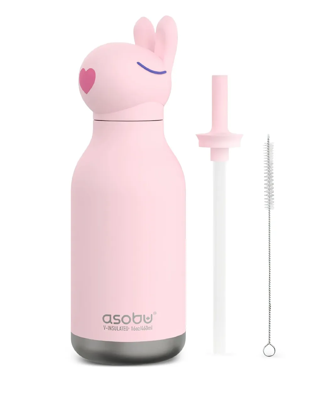 Asobu Bunny Bestie Bottle (20cm X 8cm) In Pink