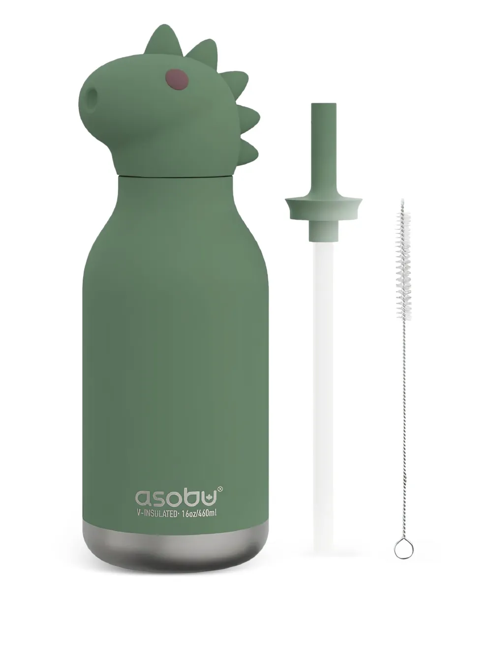 Asobu Dinosaur Bestie Water Bottle (20cm X 8cm) In Green