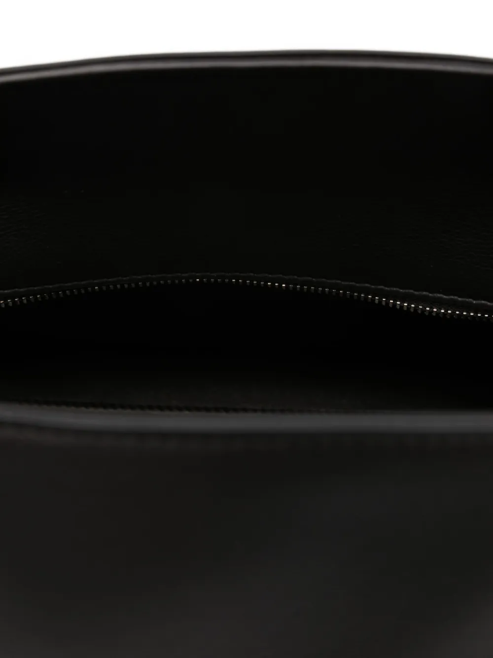 The Row Leather Shoulder Bag In Black