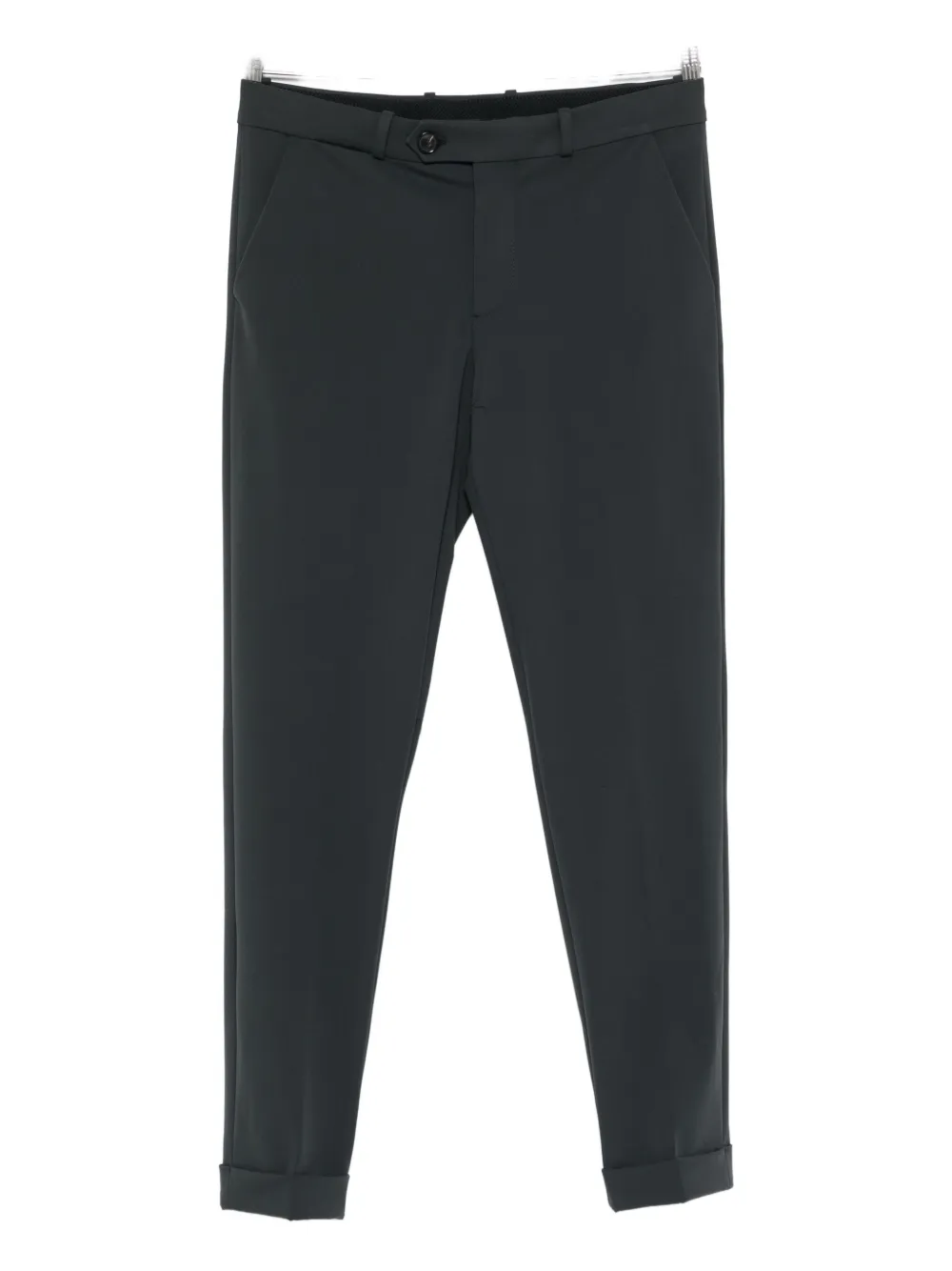 Rrd Slim Tapered Gray Trousers With Cuffed Hems In Gray