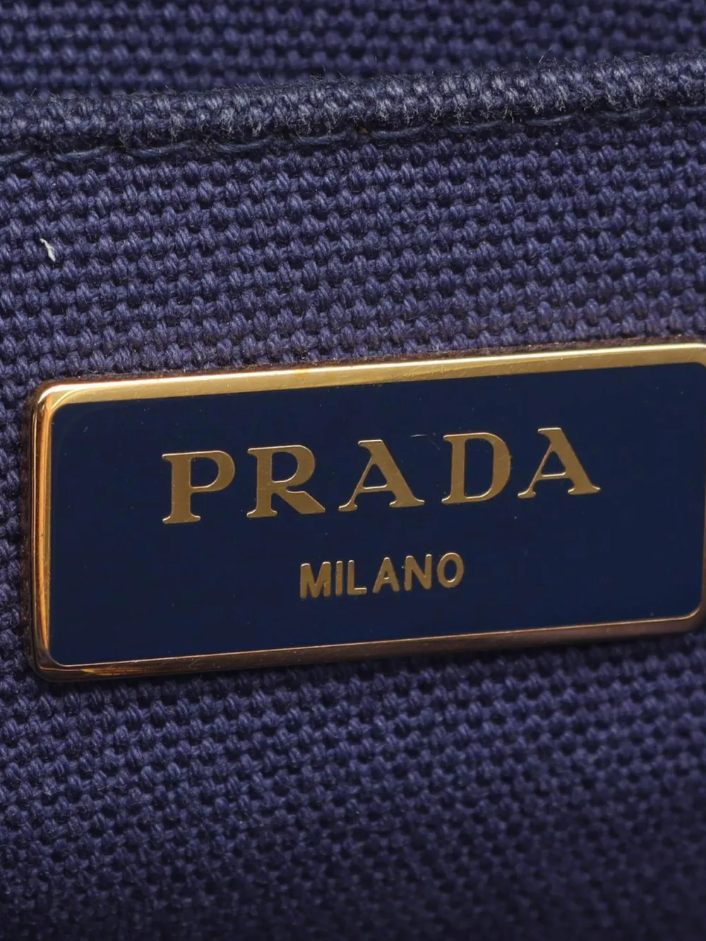 Pre-owned Prada 2010-2025 Canvas Canapa Logo Satchel In Blue