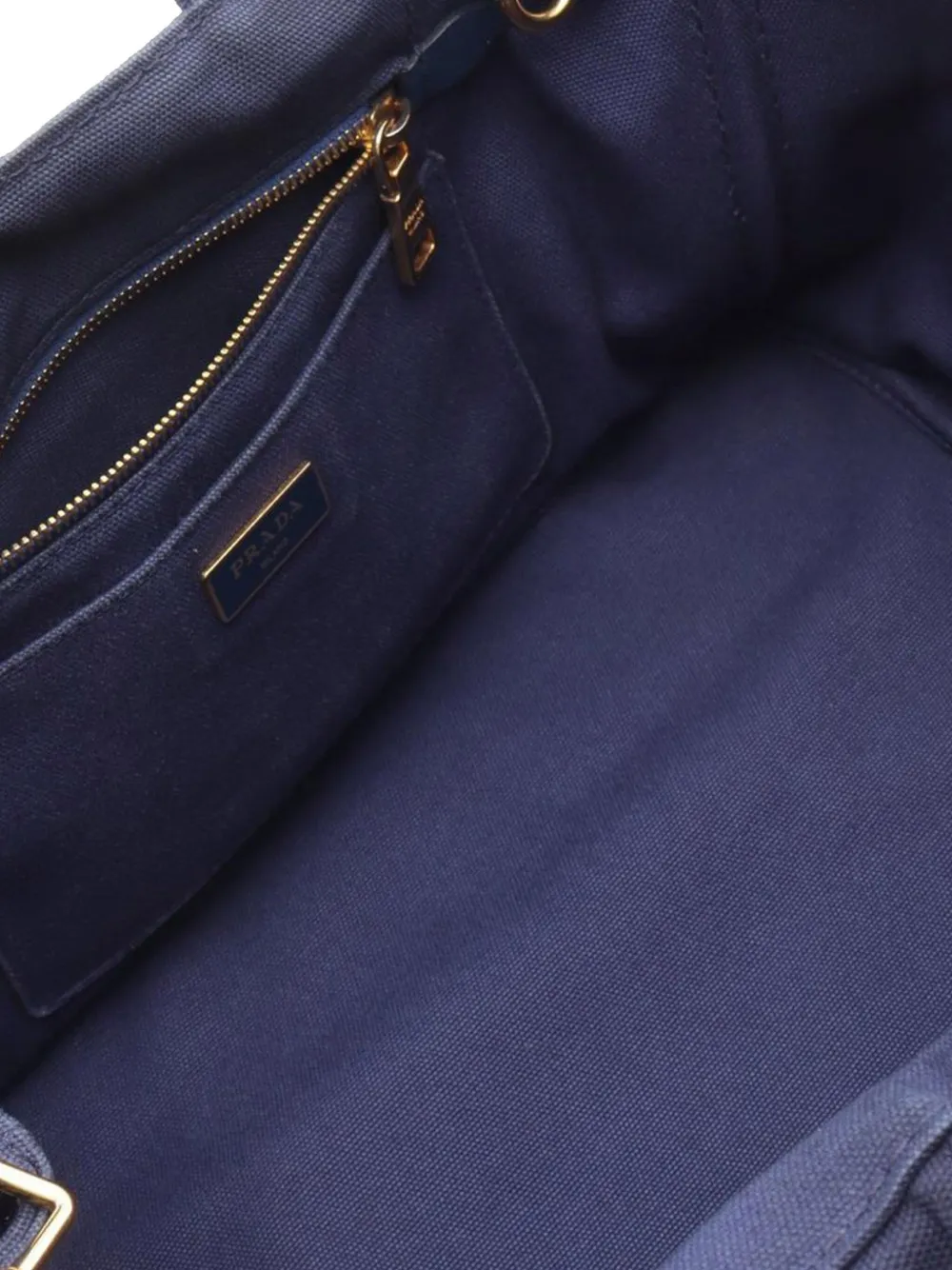 Pre-owned Prada 2010-2025 Canvas Canapa Logo Satchel In Blue