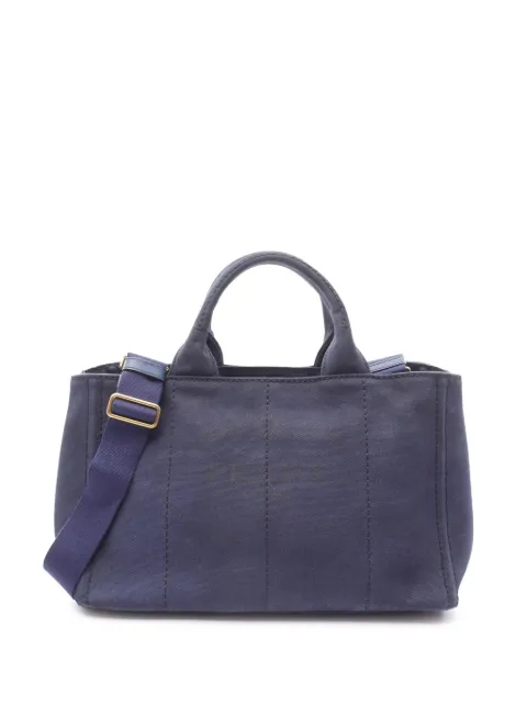 Prada Pre-Owned 2010-2025 Canvas Canapa Logo satchel