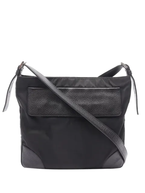 Prada Pre-Owned 2013-2025 Vitello Daino Trimmed Tessuto Zip Top crossbody bag
