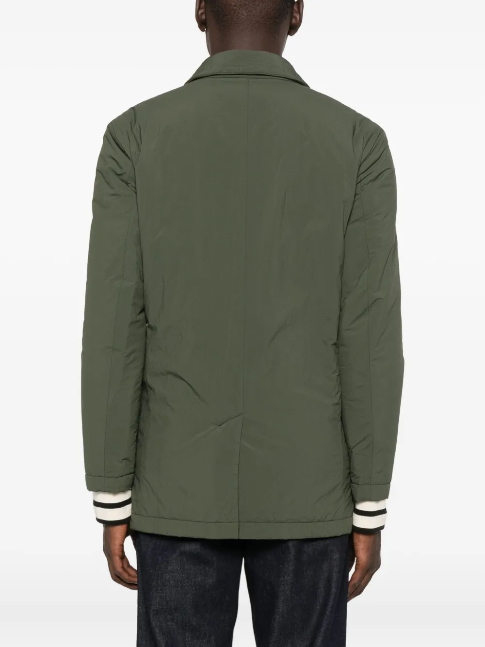 Fay Button-fastening Flap-pocket Jacket In Green