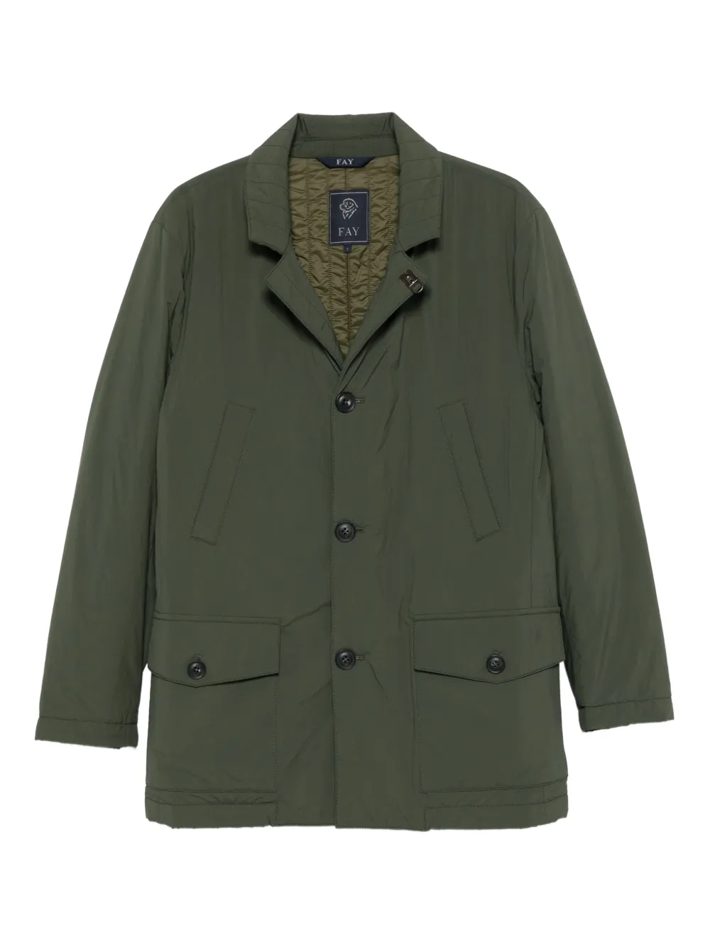 Fay button-fastening flap-pocket jacket | Green | Image 1