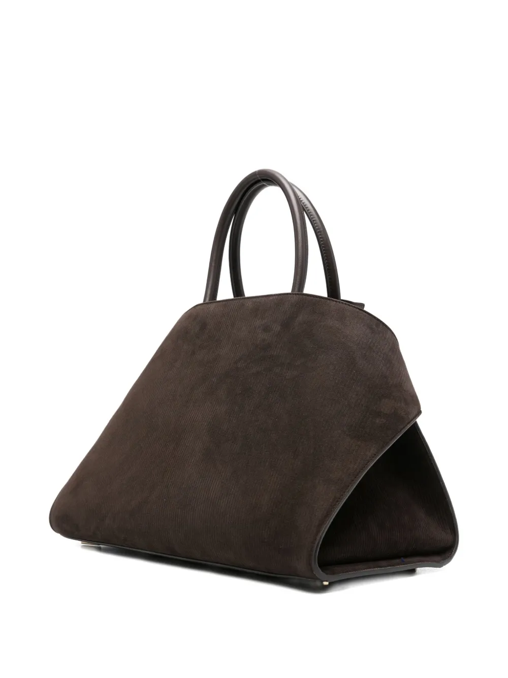 Ferragamo corduroy clasp tote bag - Bruin
