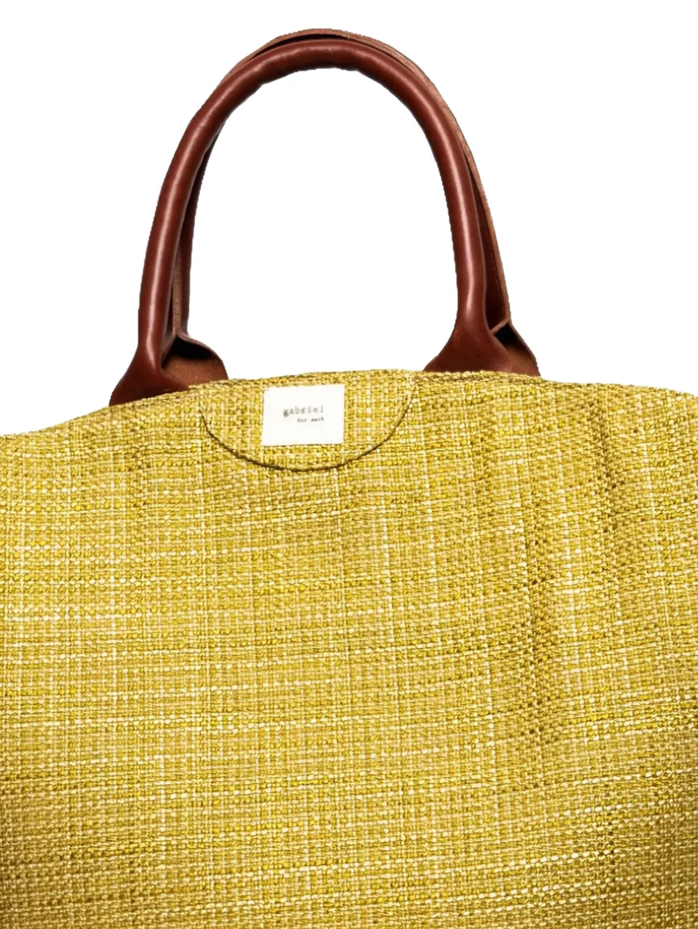 Gabriel for Sach leather-handle cotton tote bag - Geel