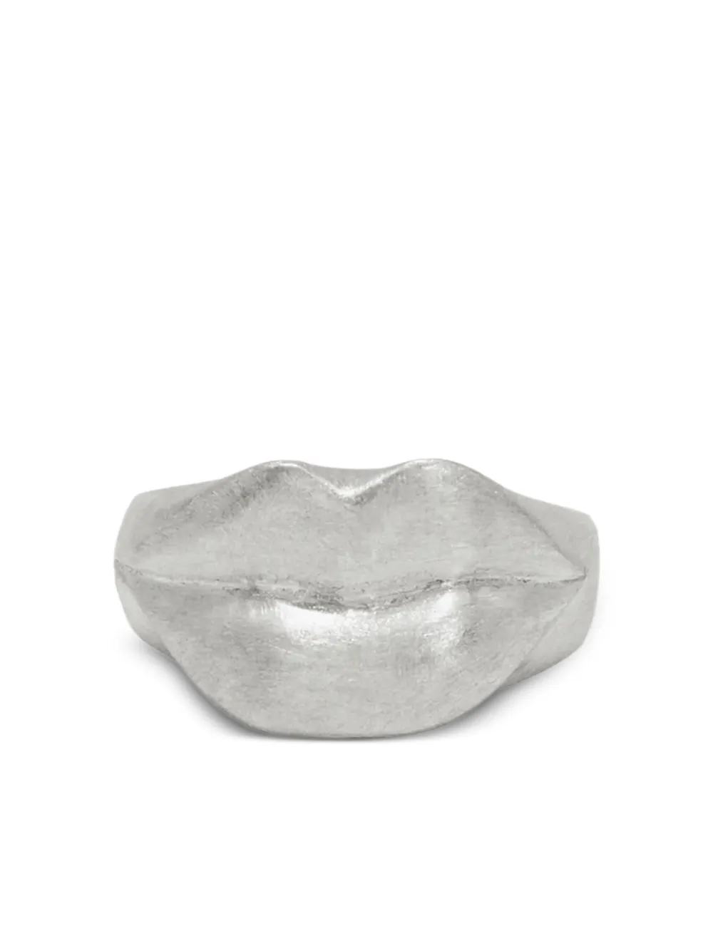 d'Alma sterling silver lip-shaped ring - Argento