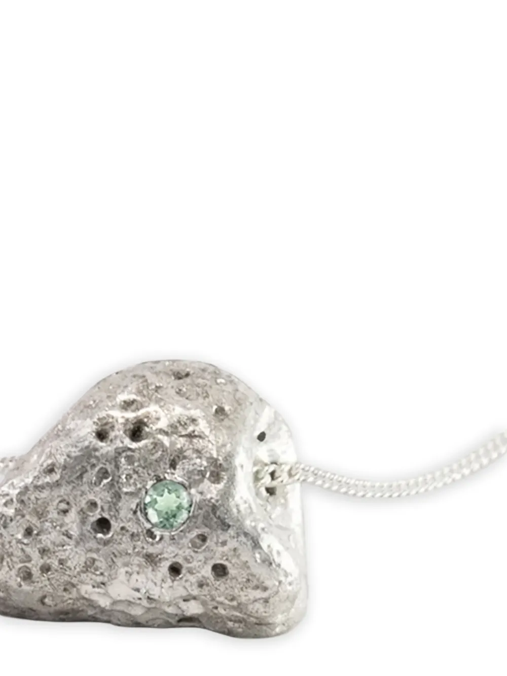 D'Alma textured-stone necklace - Zilver
