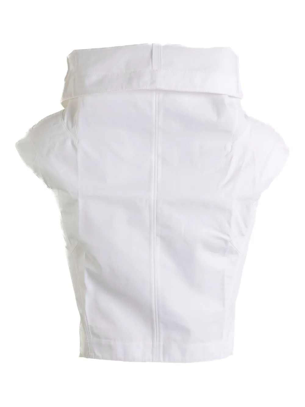 Jacquemus wide-collar sleeveless top - Wit