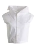 Jacquemus wide-collar sleeveless top - White