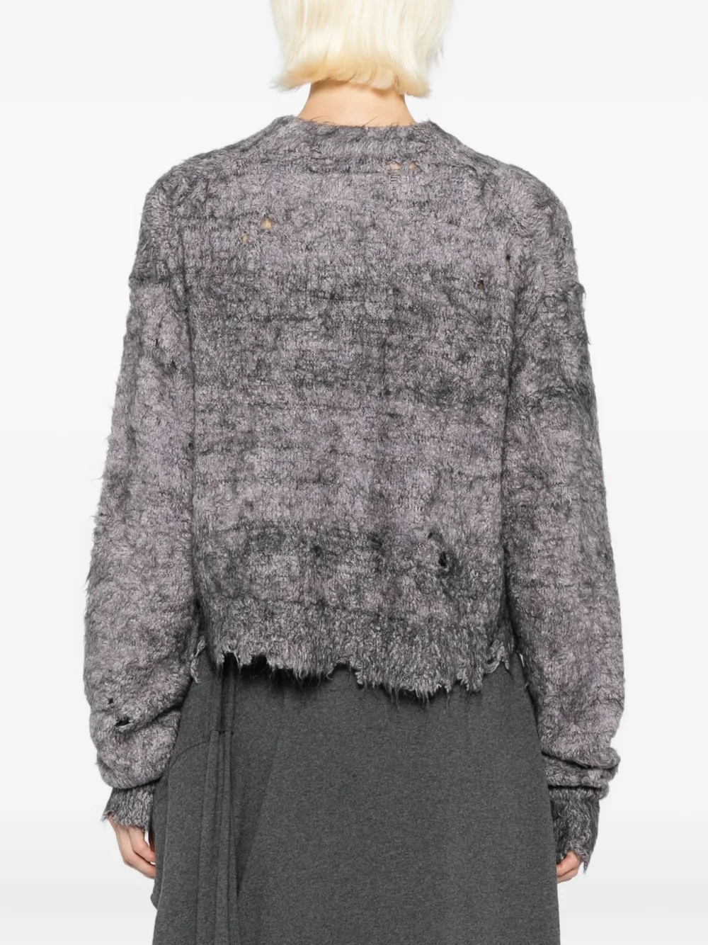Miharayasuhiro Raw Edge Cardigan In Gray