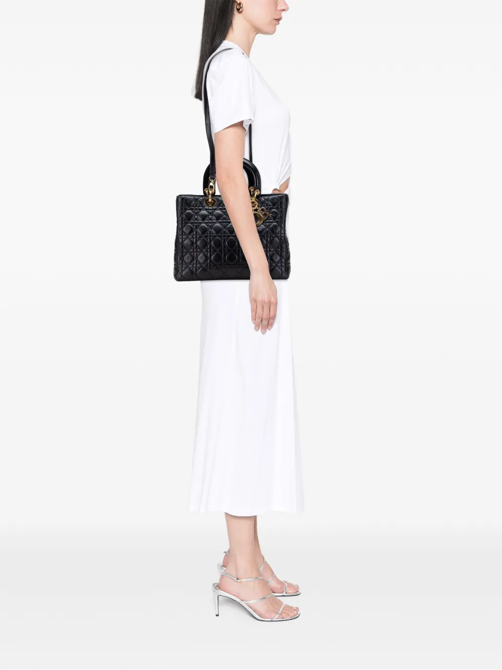 Christian Dior Pre-Owned 1997 Large Lambskin Cannage Lady Dior satchel | Pre-Owned | Image 2