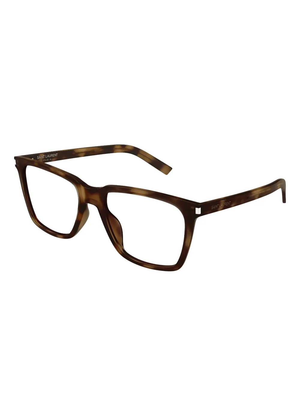 Saint Laurent Square-frame Glasses In Brown