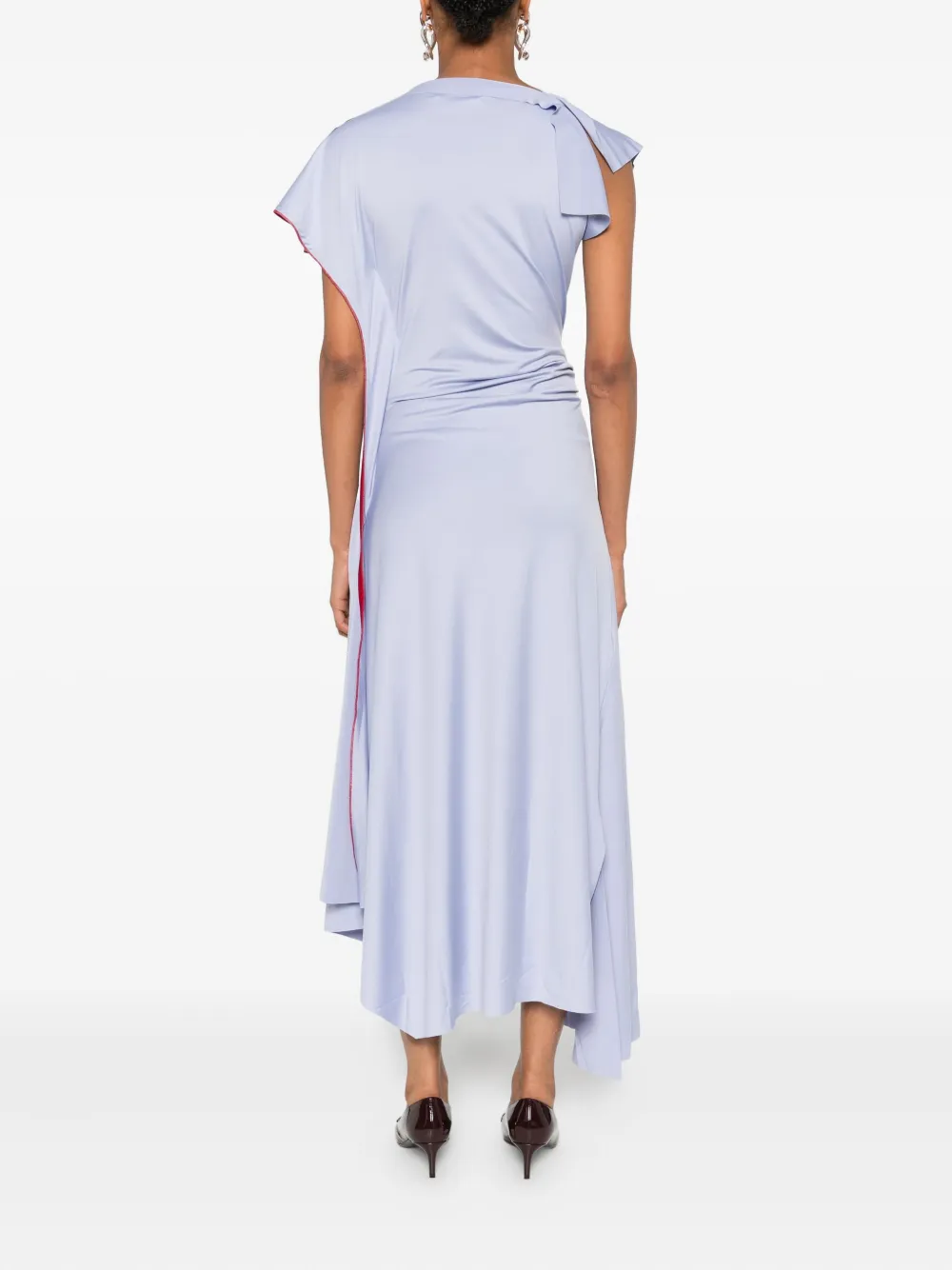 Victoria Beckham draped-bodice dress Blauw