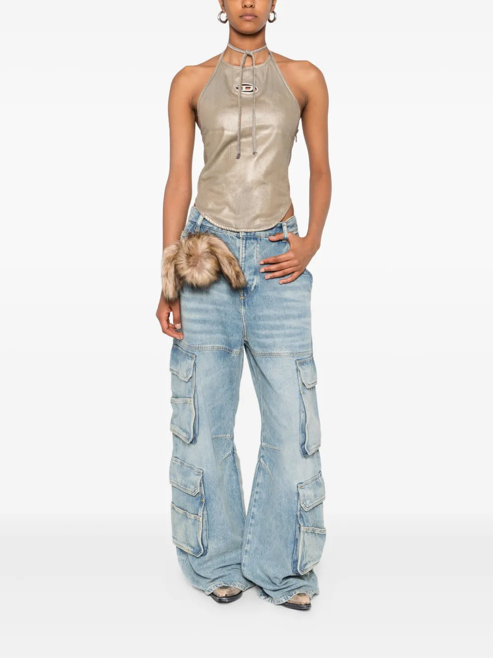 Diesel Cargo jeans met meerdere vakken - Blauw
