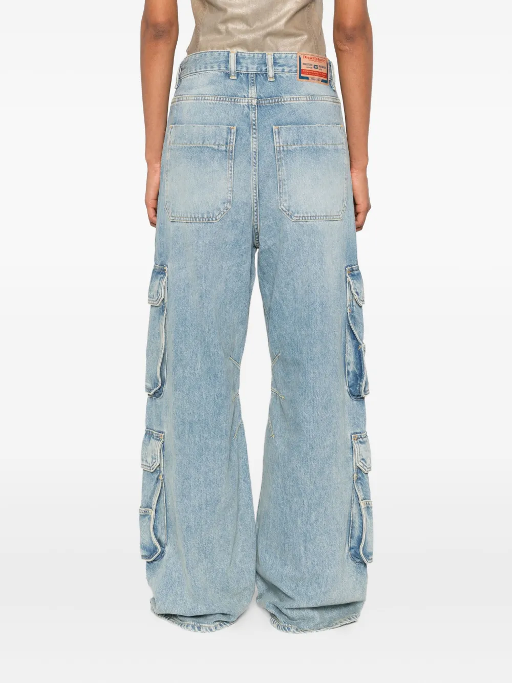 Diesel Cargo jeans met meerdere vakken Blauw