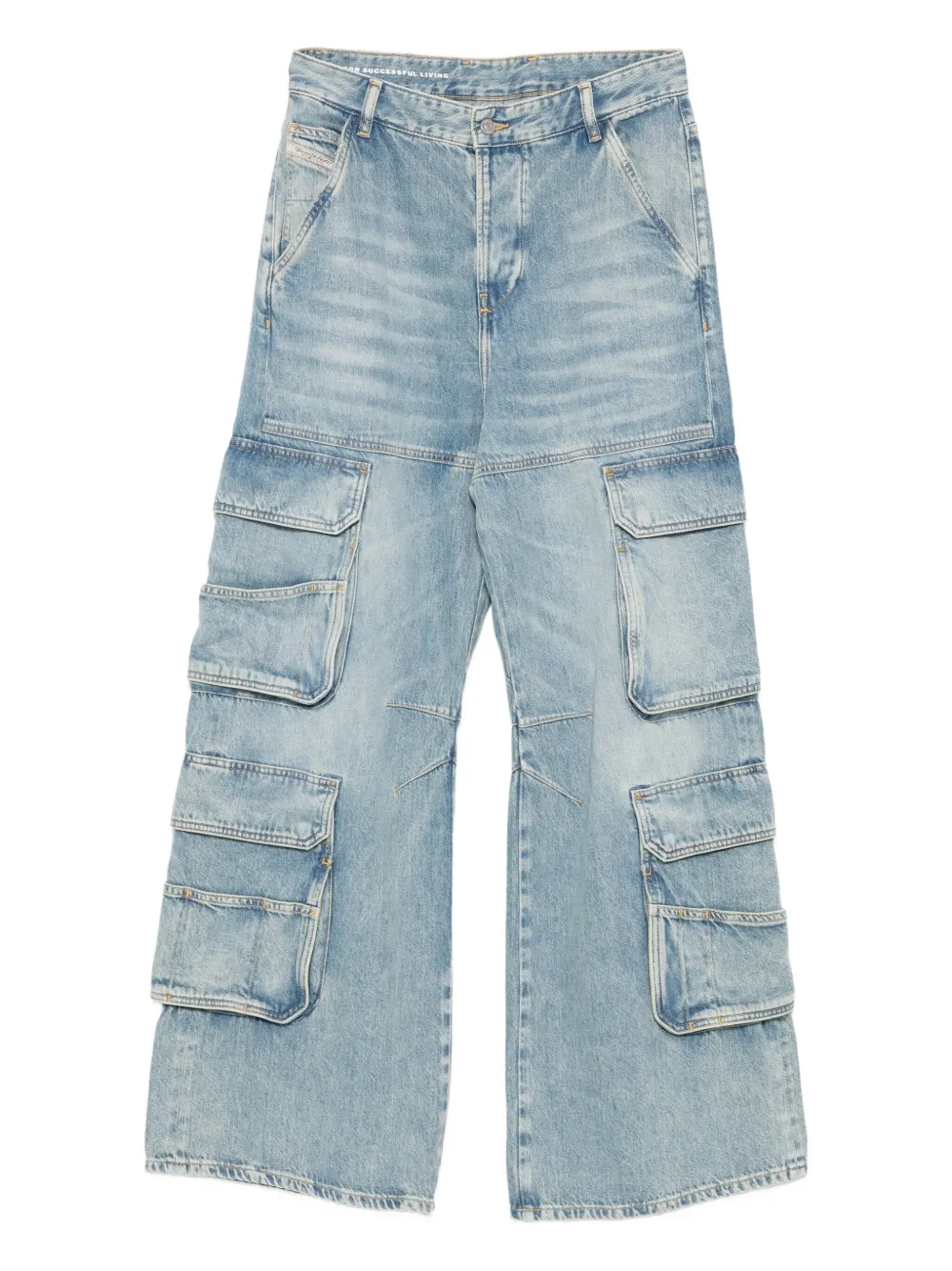 Diesel multi-pocket cargo jeans - ブルー Diesel multi-pocket cargo jeans - ブルー