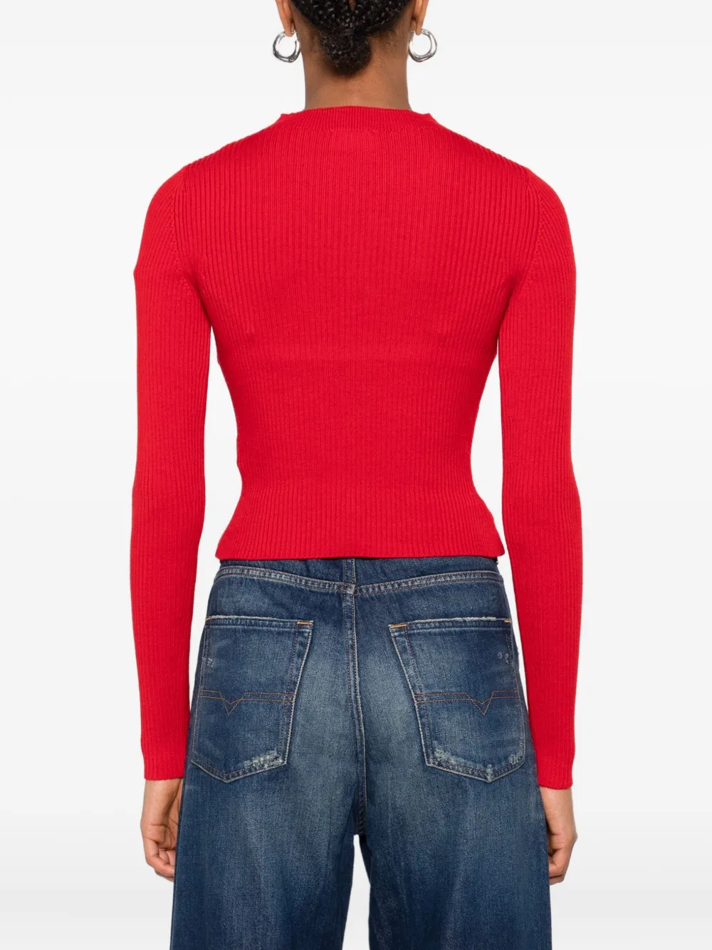 Diesel ribbed sweater Rood
