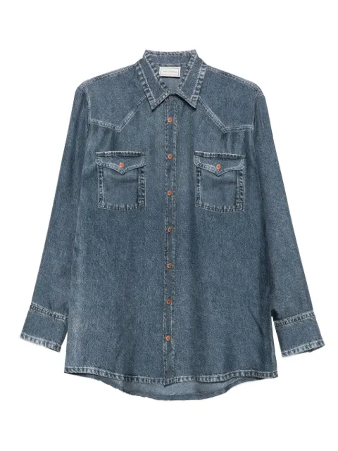 Pierre-Louis Mascia silk flap-pocket shirt