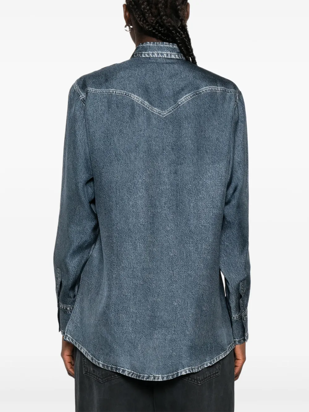 Silk Flap-Pocket Shirt