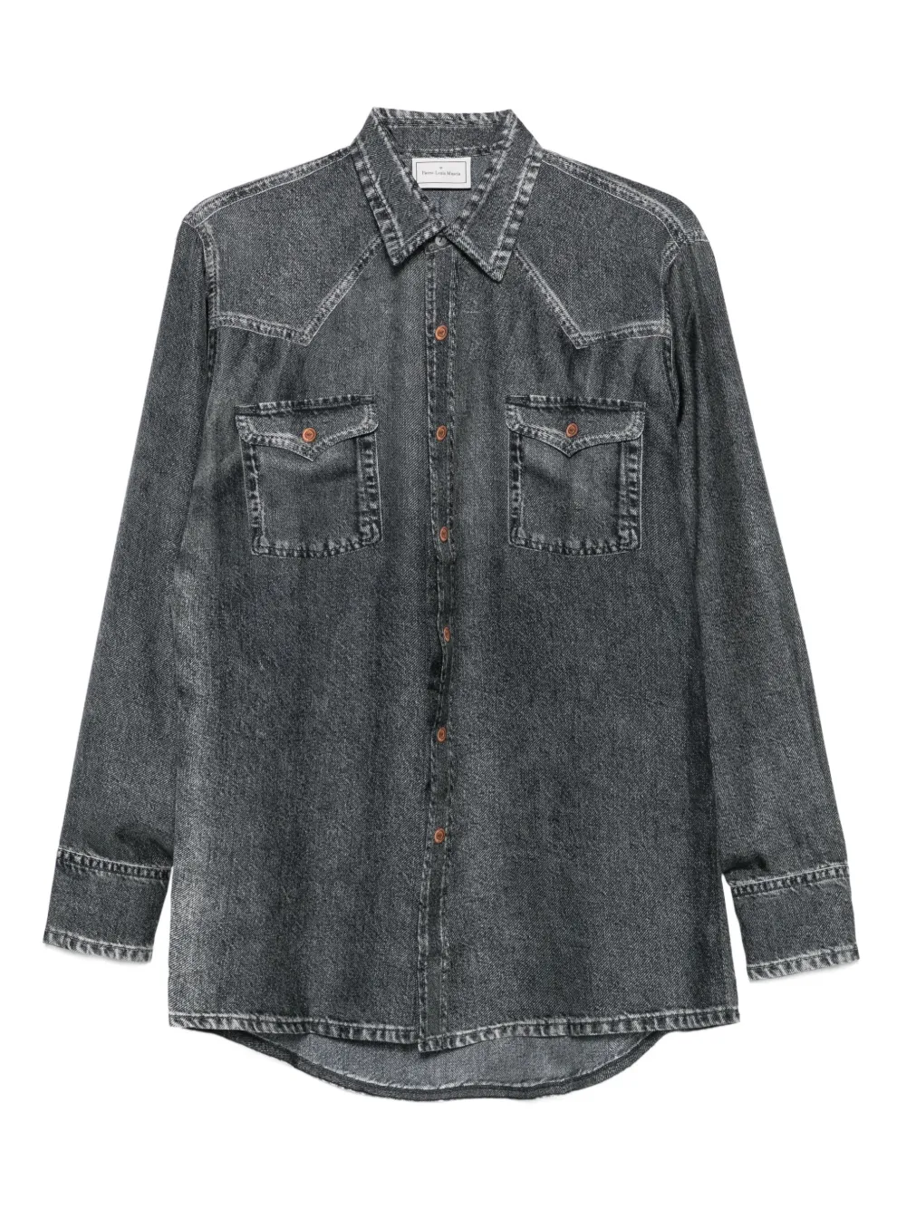 Pierre-Louis Mascia double-pocket silk shirt Grijs