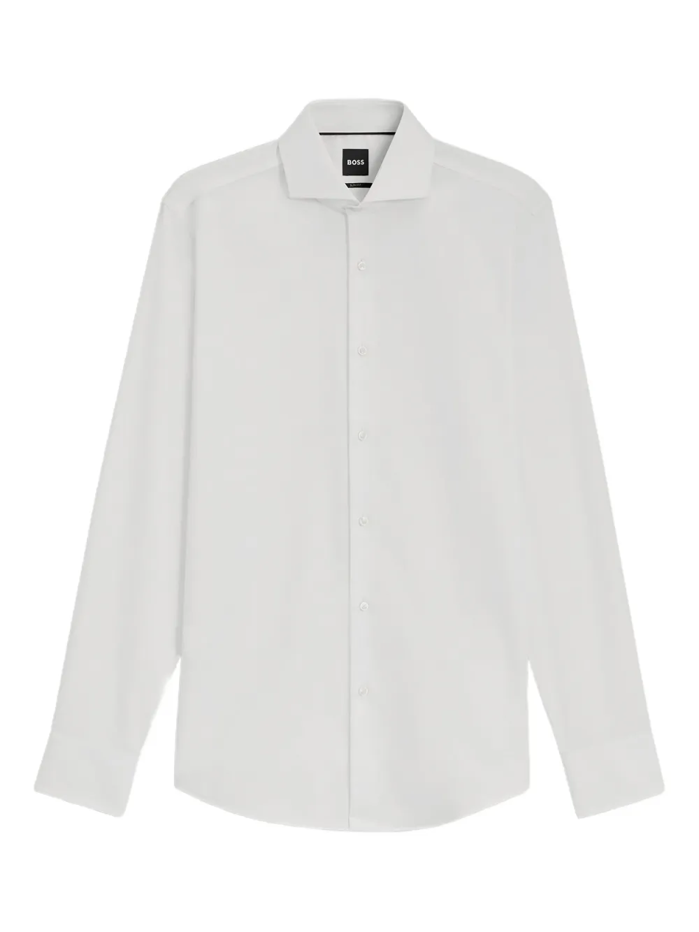 BOSS long-sleeve button-fastening shirt Wit