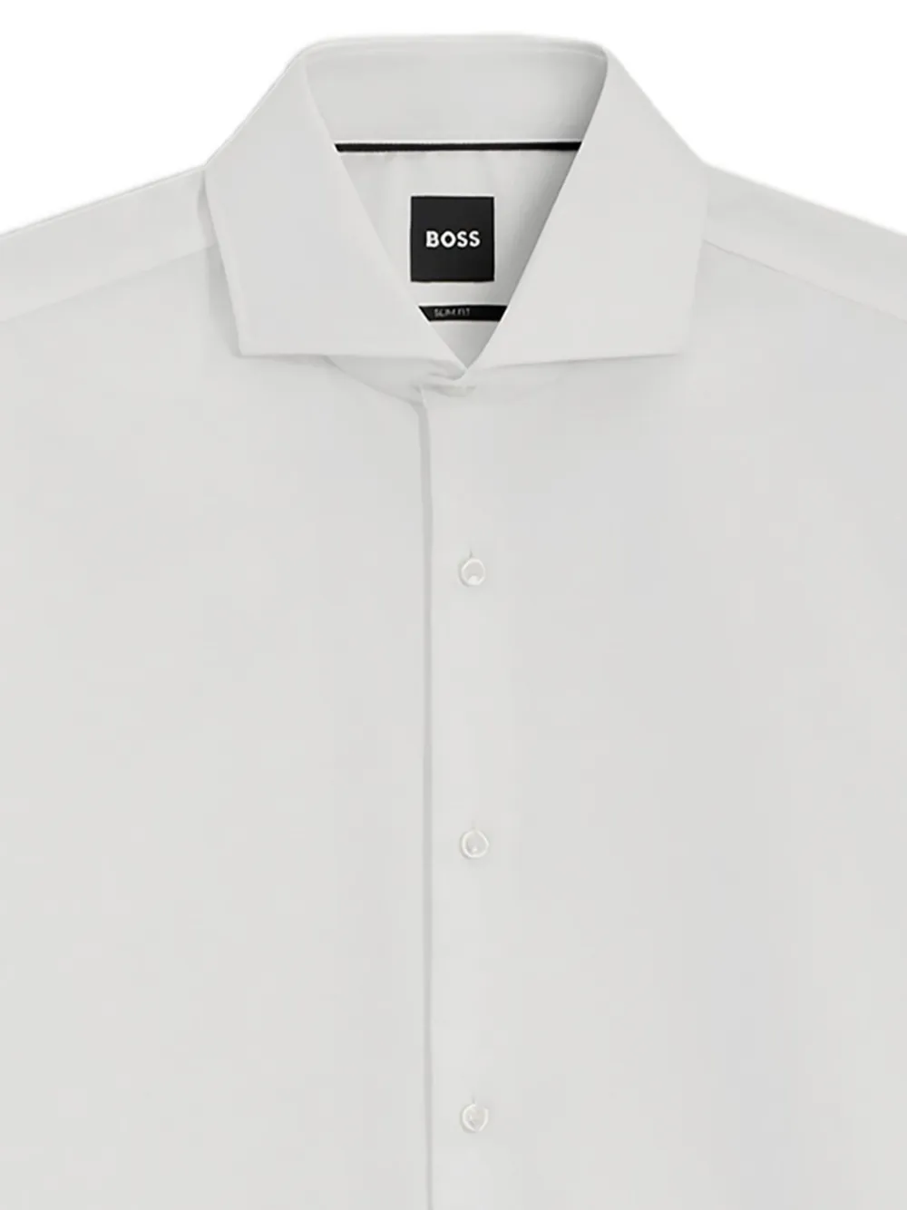 BOSS long-sleeve button-fastening shirt Wit