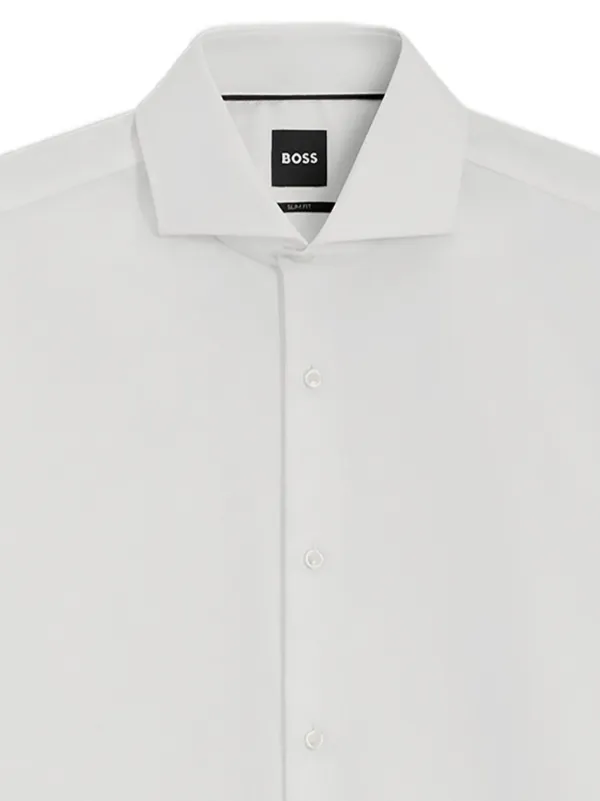 BOSS long-sleeve button-fastening Shirt | White | FARFETCH