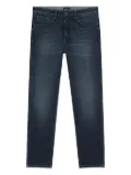 BOSS leather-patch jeans - Blue