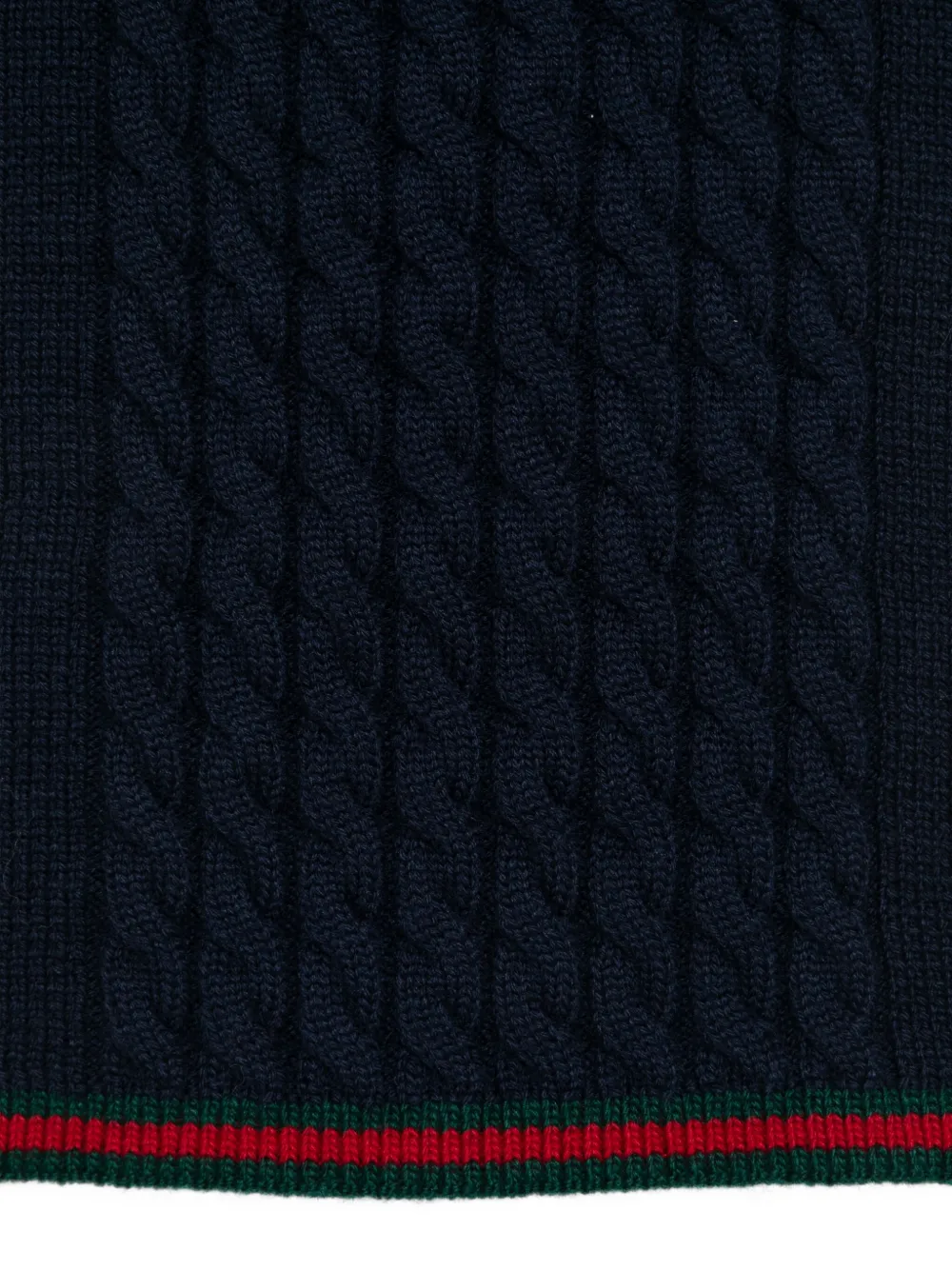 Gucci Kids Kabelgebreide wollen sjaal Blauw