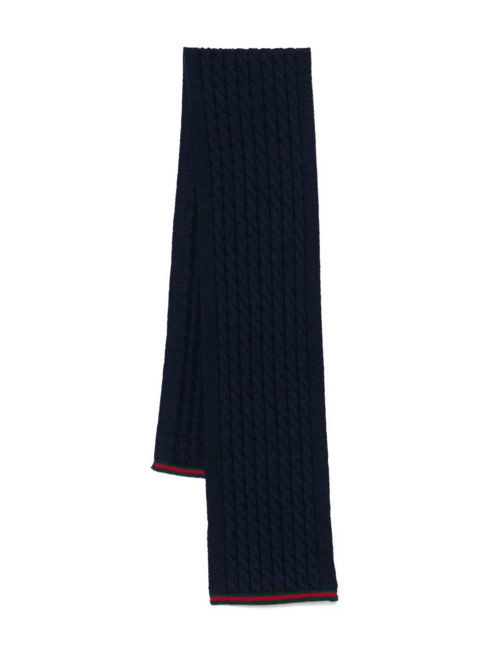 Gucci Kids Kabelgebreide wollen sjaal Blauw