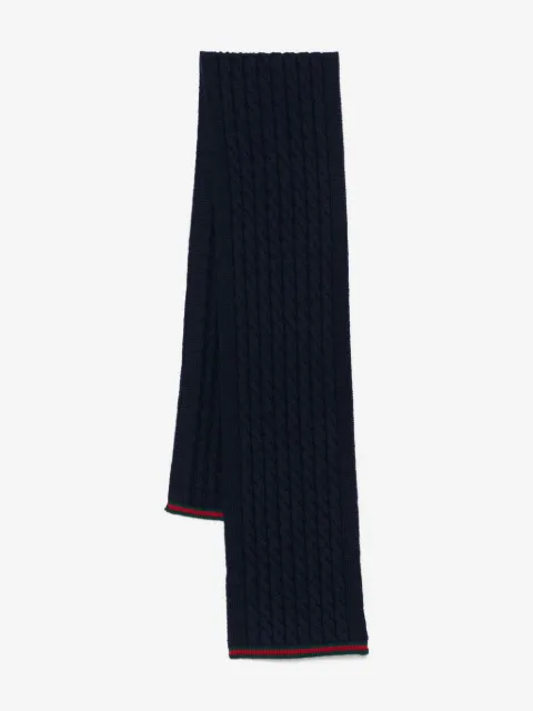 Gucci Kids cable-knit wool scarf