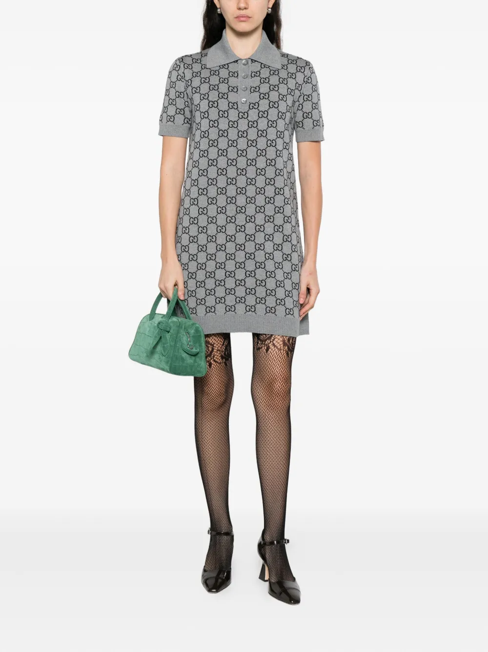 Gucci Mini-jurk met GG-patroon - Grijs