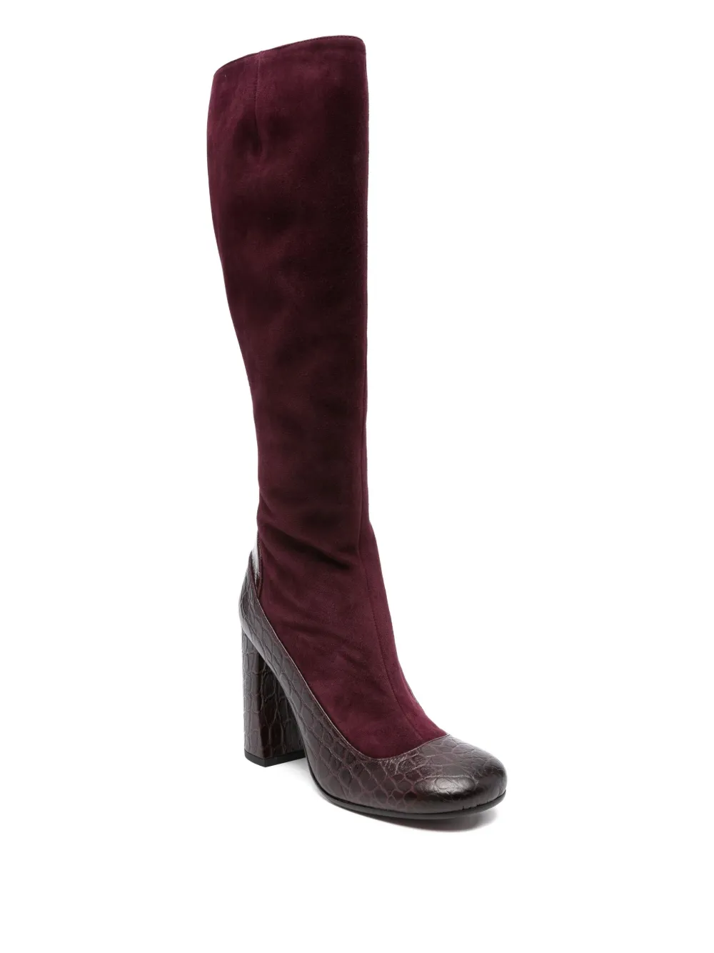 Chie Mihara 85mm leather crocodile-embossed boots | Knee-High Boots | Image 2