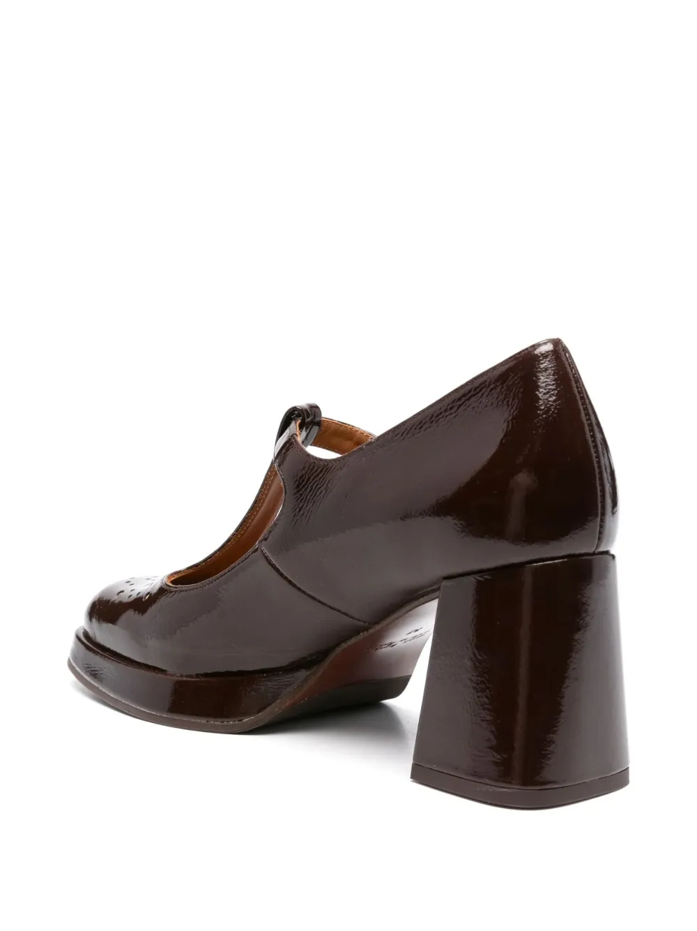 Chie Mihara 85 mm leren laarzen met krokodillen-reliëf Bruin