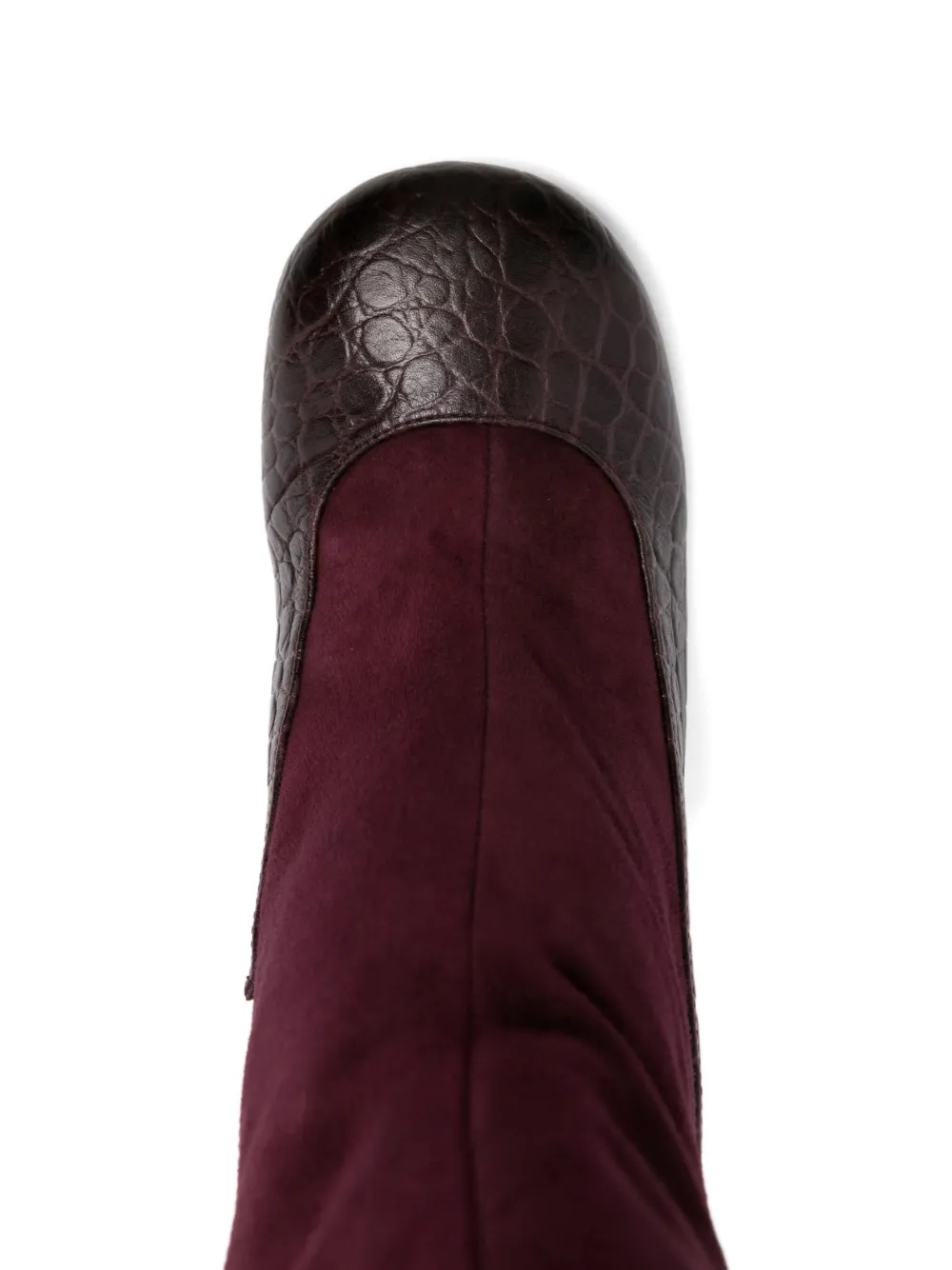 Chie Mihara 85mm Leather Crocodile-embossed Boots In Animal Print