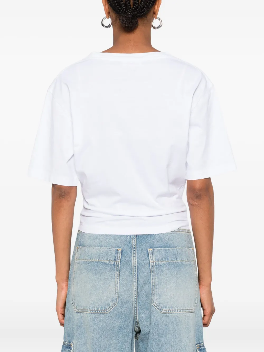 Dsquared2 Logo Cotton T Shirt In White