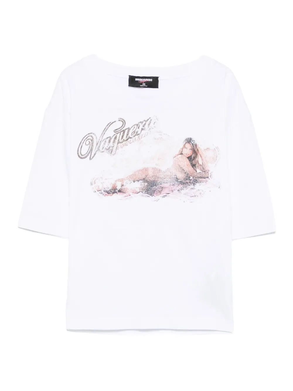 DSQUARED2 graphic-print cotton top | White | Image 1