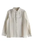 COMMUNS panelled seam-detail shirt - Neutrals