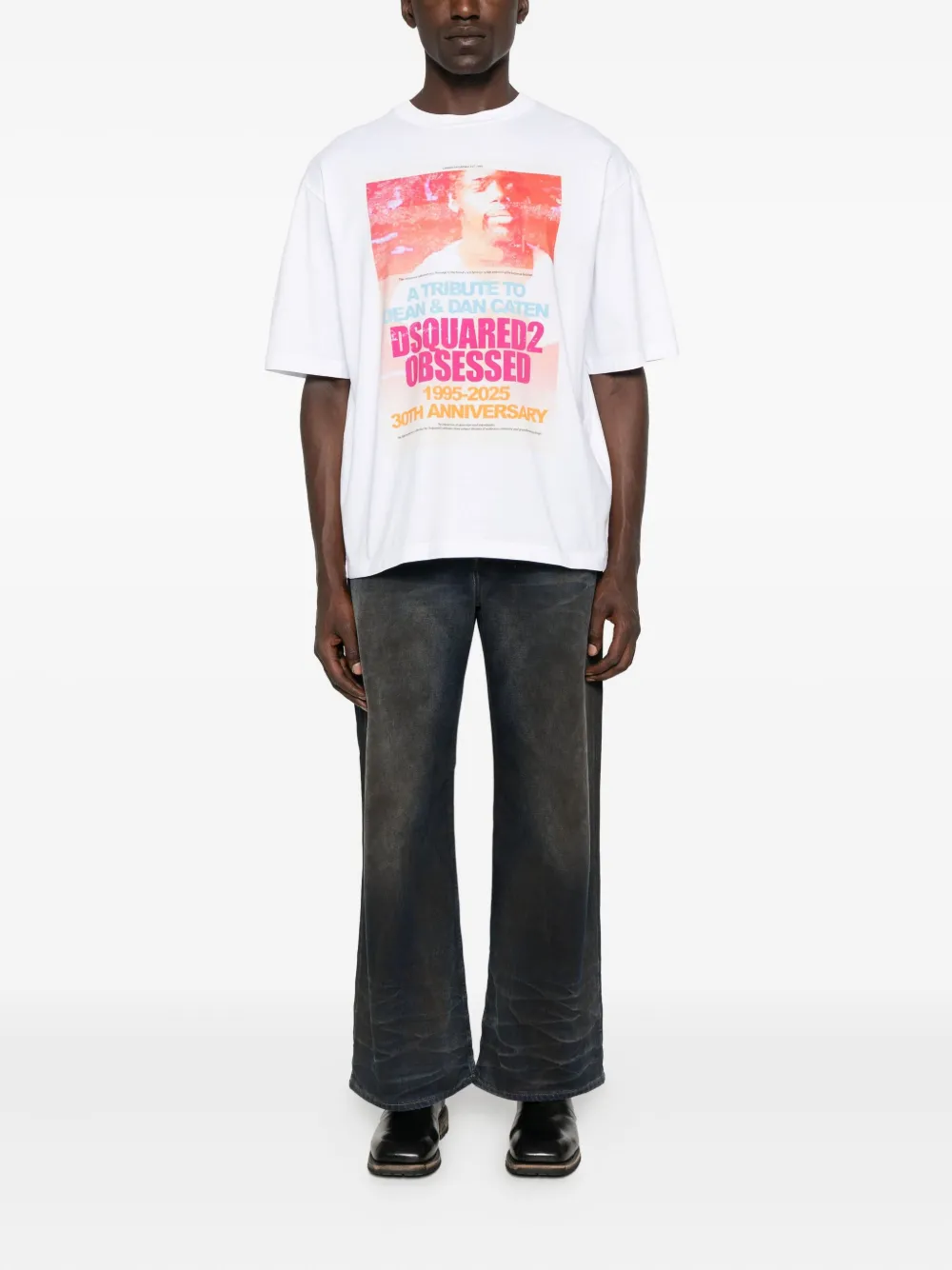 DSQUARED2 T-shirt met print Wit