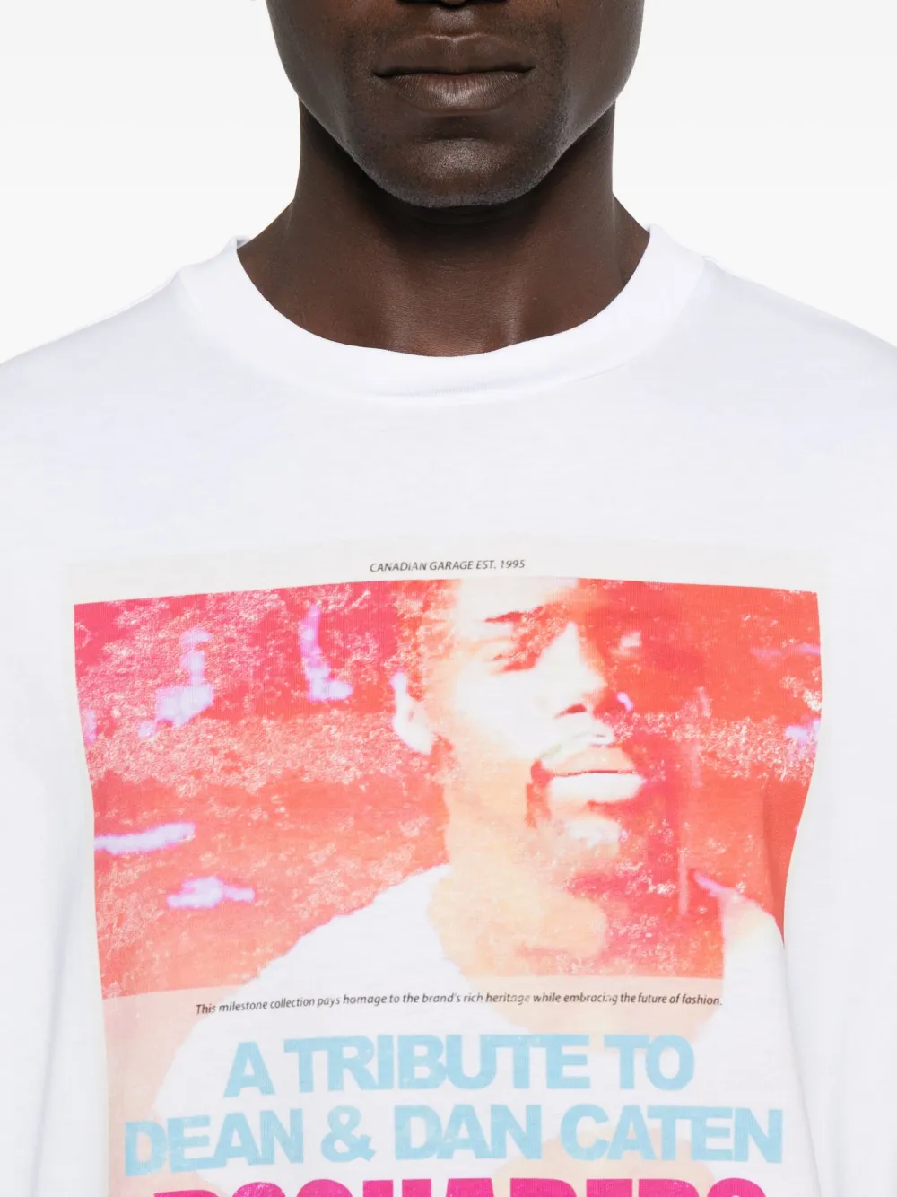 DSQUARED2 T-shirt met print Wit