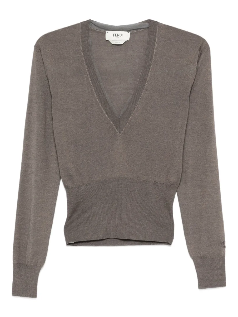 FENDI v-neck t-shirt | Neutrals | Image 1