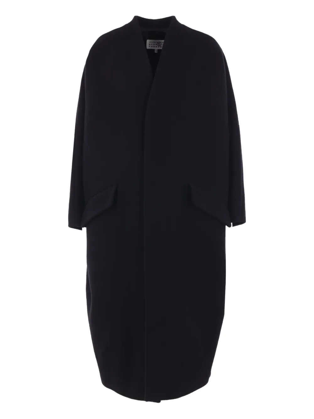 MM6 Maison Margiela long-sleeve virgin-wool-blend coat | Black | Image 1