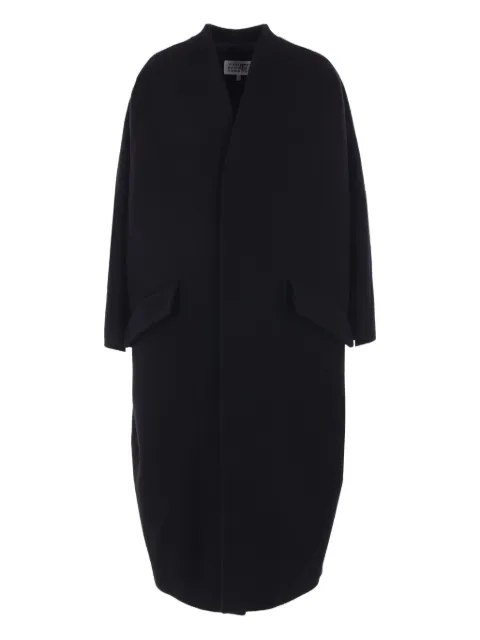 MM6 Maison Margiela long-sleeve virgin-wool-blend coat
