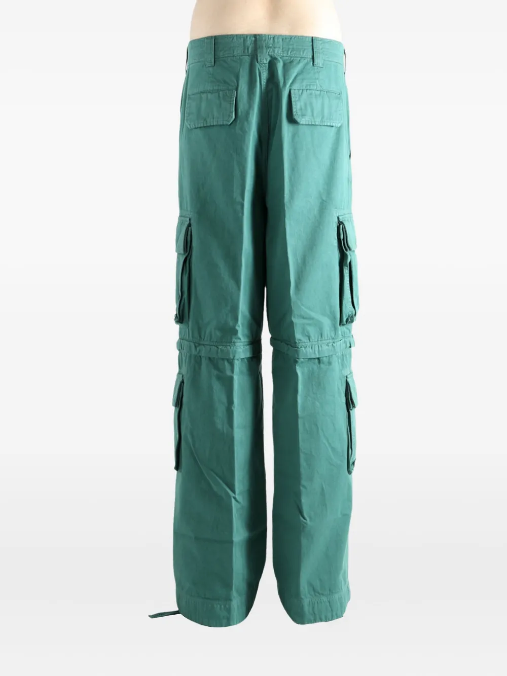 Erl Zip-off Cargo Trousers In Green